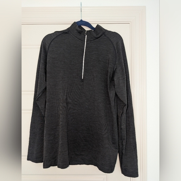 lululemon Men's Metal Vent Tech 1/2 Zip Long Sleeve Top Large - Picture 2 of 5